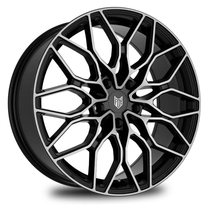 REAR Wheel & Tyres Package( FOX FX9 BLACK POLISH + 275/30ZR19 FALKEN FK510 96Y XL )