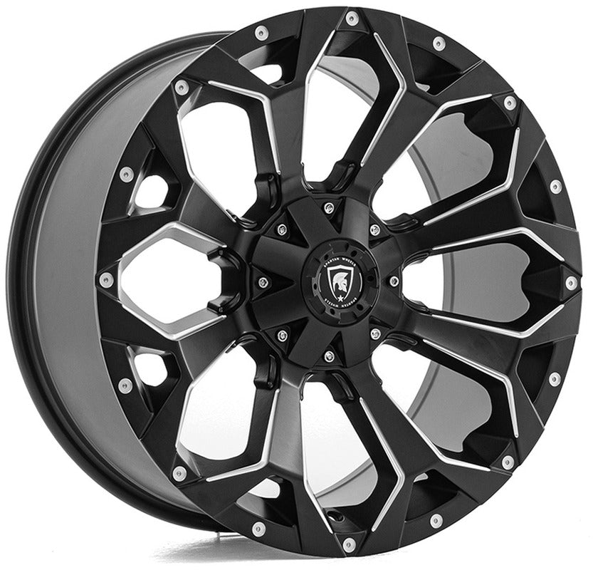 4 x SPARTAN SW1 SATIN BLACK & CHAMFERED