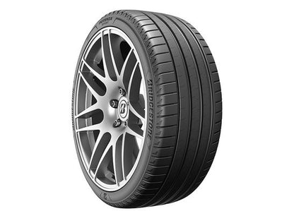 4 x FOX FX5 BLACK POLISH & 4 x 235/35ZR19 (91Y) XL BRIDGESTONE POTENZA SPORT