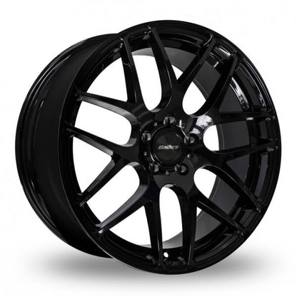 4 x Calibre Exile-R Gloss Black & 4 x 235/40R18 95Y XL BRIDGESTONE TURANZA 6 ENLITEN