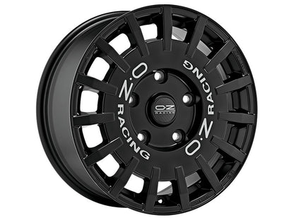 4 x OZ Racing RALLY RACING VAN MATT BLACK SILVER LETTERING & 4 x 235/55R18 104V XL ACCELERA IOTA ST-68