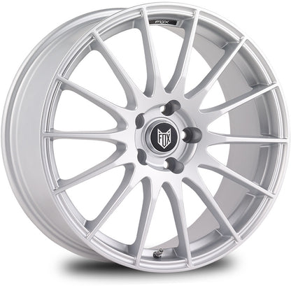 4 x FOX FX004 MATT ICE SILVER & 4 x 225/40ZR18 92Y XL ACCELERA IOTA EVT