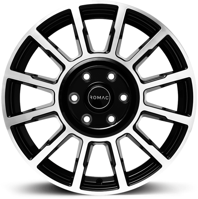 4 x ROMAC STEALTH BLACK/POLISH