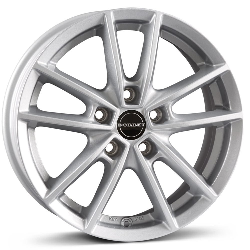 4 x Borbet W crystal silver & 4 x 195/55R15 FALKEN AS210 85H AS