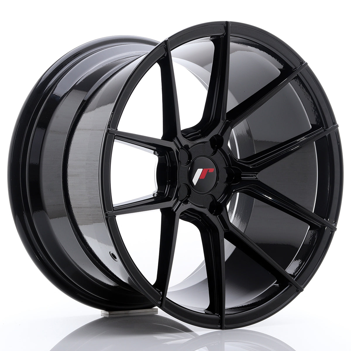 4 x JR Racing JR30 Glossy Black & 4 x 265/30ZR20 94Y XL NANKANG AS-2+ SPORTNEX