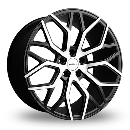 4 x Calibre CV2 Black / Polished & 4 x 245/40RF20 99Y XL PIRELLI P-ZERO (PZ4) LUXURY RFT *