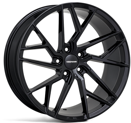 4 x Veemann V-FS44 Gloss Black & 4 x 225/40R18 YOKO V103SY 88Y RFT
