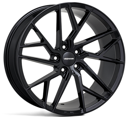 4 x Veemann V-FS44 Gloss Black & 4 x 225/40R18 YOKO V103SY 88Y RFT
