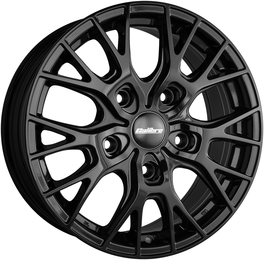 4 x Calibre Crusade Gloss Black & 4 x 245/45ZR18 100Y XL CONTINENTAL FR CONTISPORTCONTACT 7 MO1