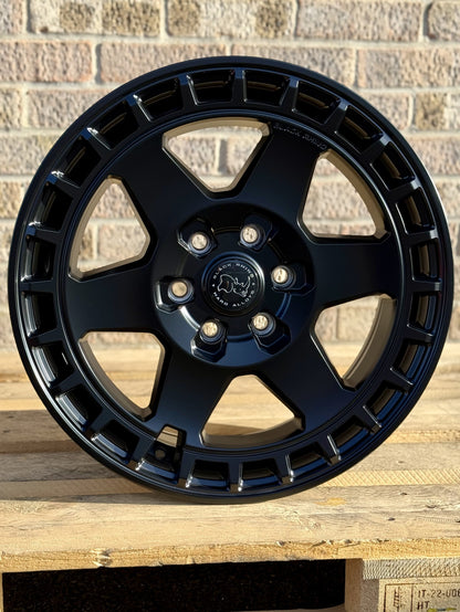 18" Volkswagen Transporter T7 Black Rhino Bahari Matt Black Alloy Wheels