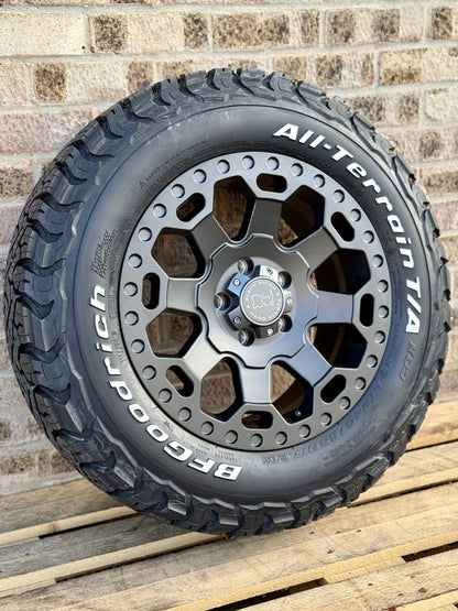 17" Black Rhino Warlord Gunmetal fitted with a BFG KO3 MAN TGE Volkswagen Crafter