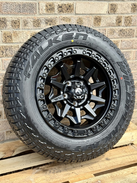 17" Volkswagen Transporter Fuel Covert Matt Black Alloy Wheels and Tyres