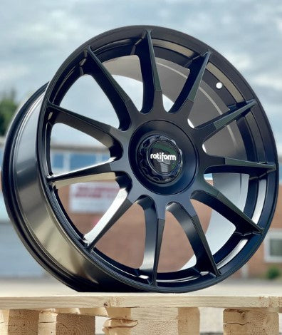 20" Volkswagen Transporter T7 Rotiform DTM Black Alloy Wheels