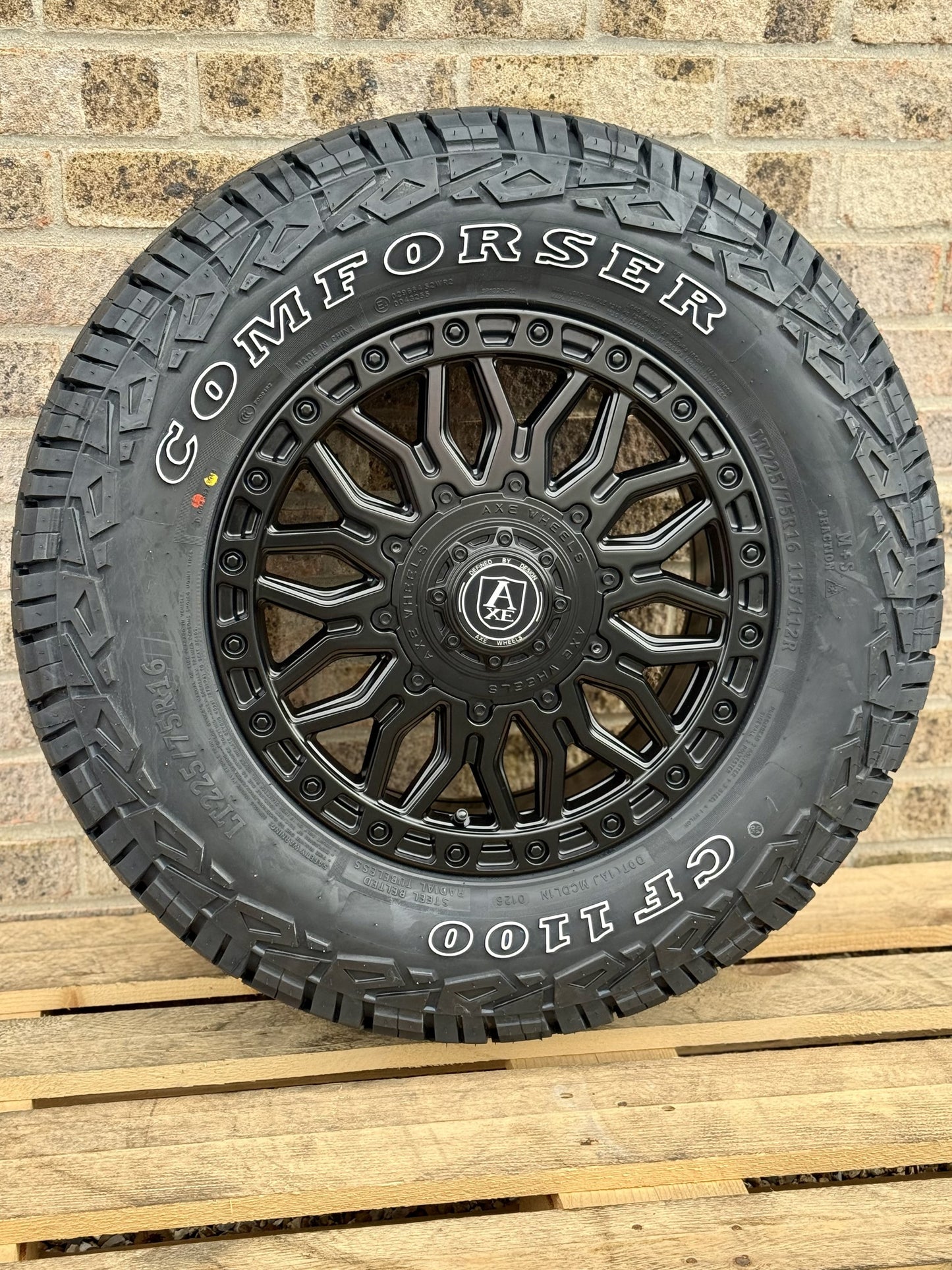 16" Fiat Ducato Peugeot Boxer Citroen Relay AXE EX39 Alloy Wheels and All Terrain Tyres