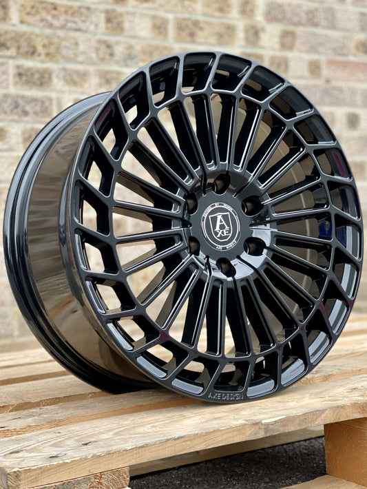 20" Volkswagen Transporter T7 AXE EX45 Gloss Black Alloy Wheels