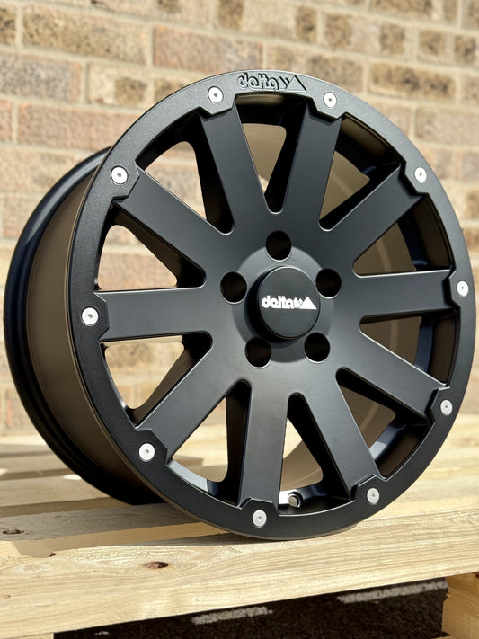 17" Volkswagen Crafter MAN TGE Delta Hanma Matt Black X5 Alloy Wheels