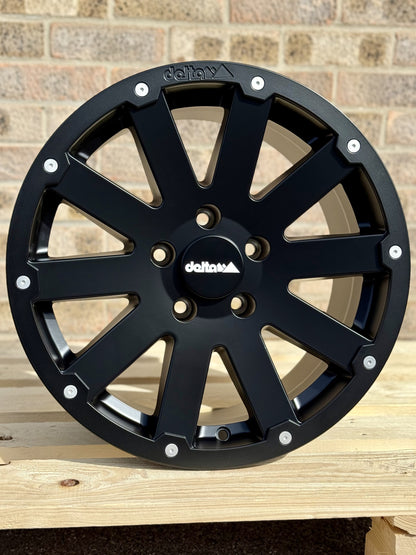 17" Volkswagen Crafter MAN TGE Delta Hanma Matt Black X5 Alloy Wheels