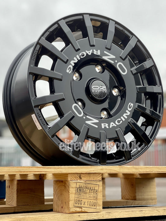 18" Ford Transit Custom OZ Racing Rally Van Alloy Wheels Gloss Black