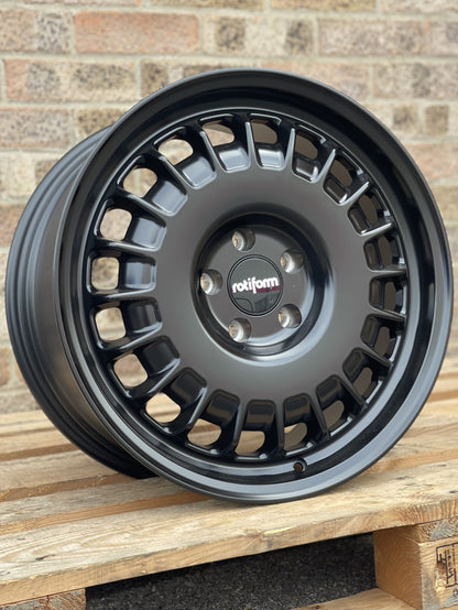 18" Volkswagen Golf Audi A3 Rotiform PMF Matt Black Alloy Wheels