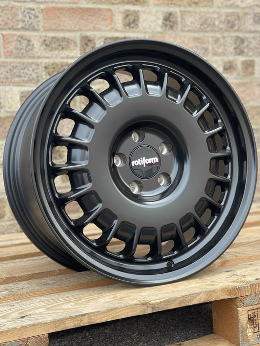 18" Volkswagen Golf Audi A3 Rotiform PMF Matt Black Alloy Wheels