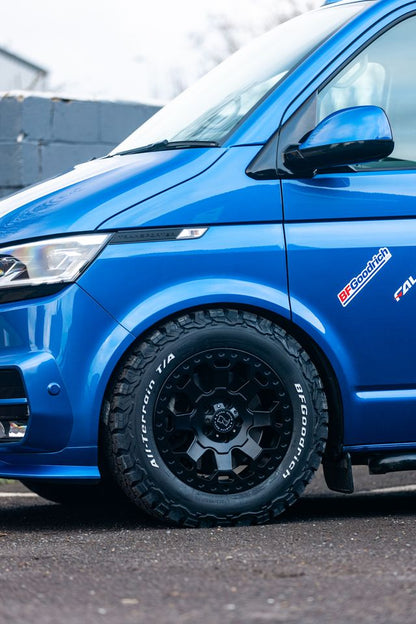 17" Volkswagen Transporter Black Rhino Warlord Midnight Black Alloy Wheels