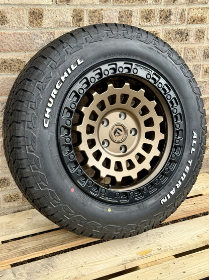 17" Volkswagen Transporter Fuel Zephyr Matt Bronze Alloy Wheels and Tyres