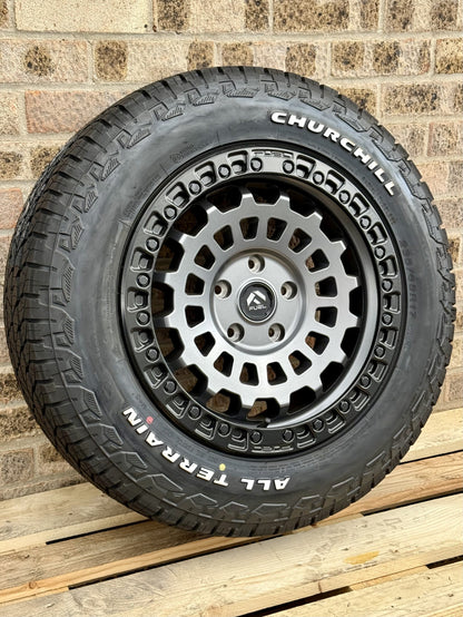 17" Volkswagen Transporter Fuel Zephyr Matt Grey Alloy Wheels and Tyres