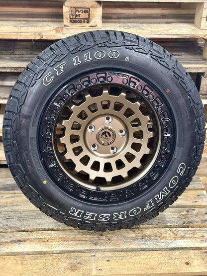 17" Volkswagen Transporter Fuel Zephyr Matt Bronze Alloy Wheels and Tyres