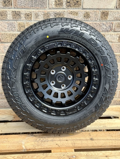 17" Volkswagen Transporter Fuel Zephyr Matt Black Alloy Wheels and Tyres
