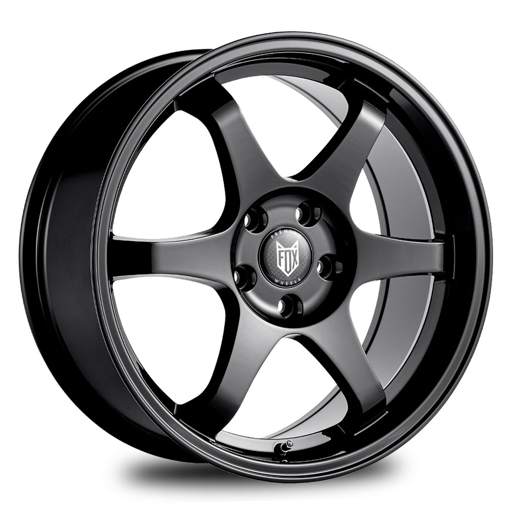 4 x FOX PF5 GLOSS BLACK & 4 x 215/45ZR17 91W XL ACCELERA IOTA EVT