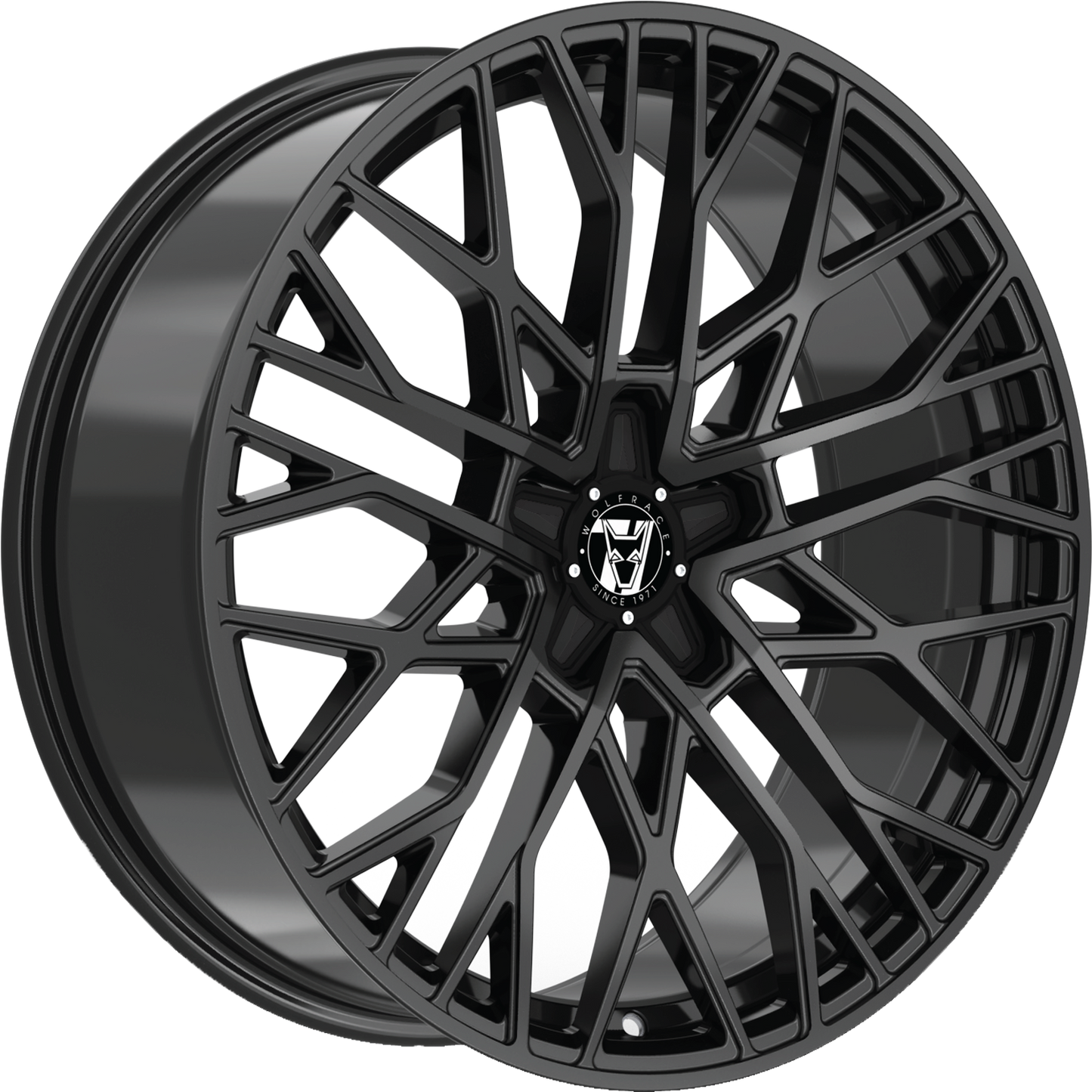 4 x Wolfrace 71 Venom Gloss Raven Black & 4 x 255/30ZR20 FALKEN FK520 92Y XL