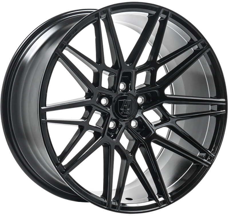 4 x AXE CF1 GLOSS BLACK & 4 x 255/30ZR20 (92Y) XL FALKEN FK520 AZENIS