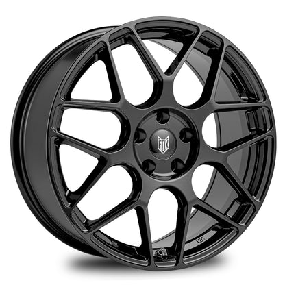 4 x FOX PF3 GLOSS BLACK & 4 x 225/40R18 92W XL MICHELIN CROSSCLIMATE 3