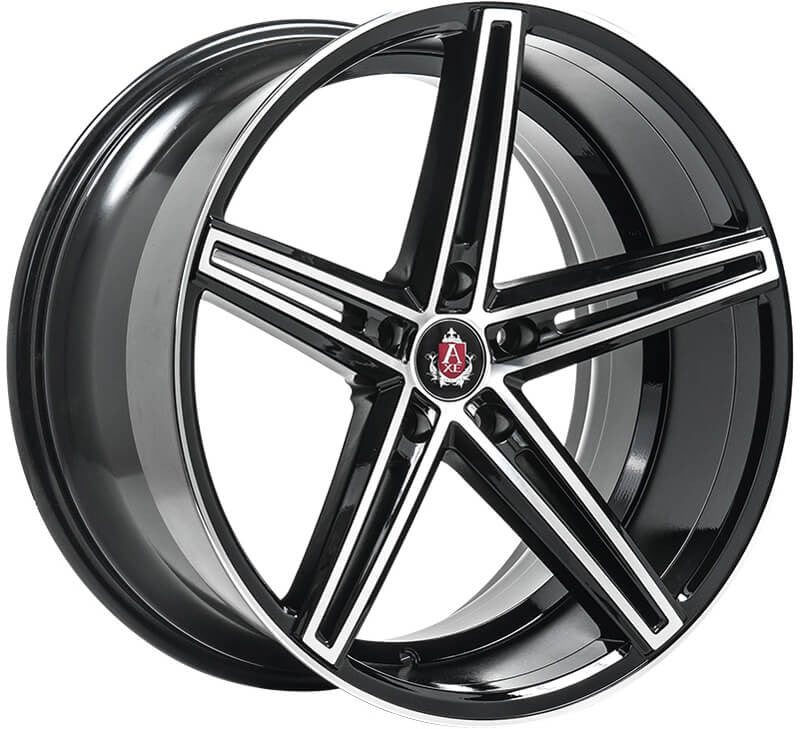 2 x AXE EX14 BLACK & POLISHED & 2 x 225/35ZR19 (88Y) XL MICHELIN PILOT SPORT 4S + 2 x AXE EX14 BLACK & POLISHED & 2 x 265/30ZR19 (93Y) XL MICHELIN PILOT SPORT 4S DT1