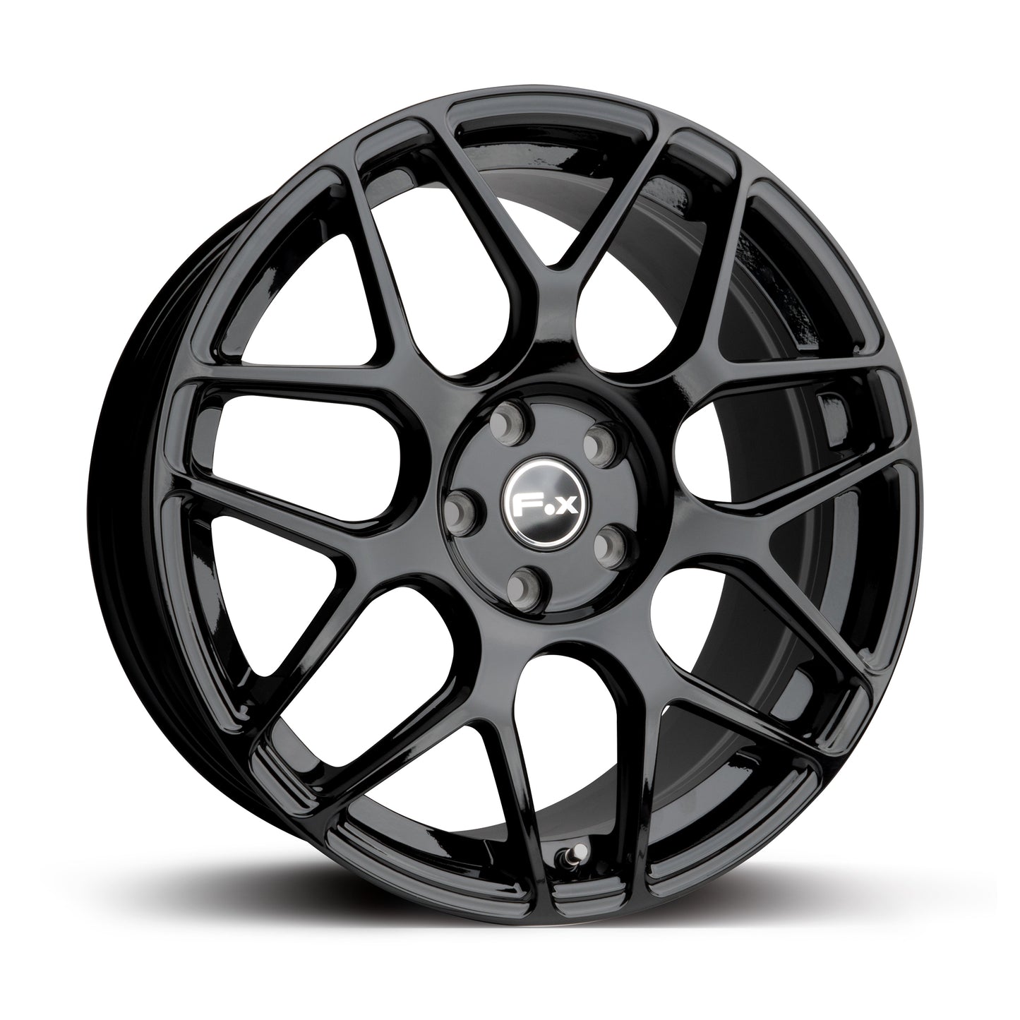 4 x FOX PF3 GLOSS BLACK & 4 x 225/40R18 92Y XL ROTALLA SETULA 4-SEASON RA03