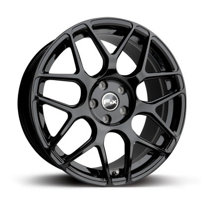 4 x FOX PF3 GLOSS BLACK & 4 x 225/40R18 92Y XL ROTALLA SETULA 4-SEASON RA03