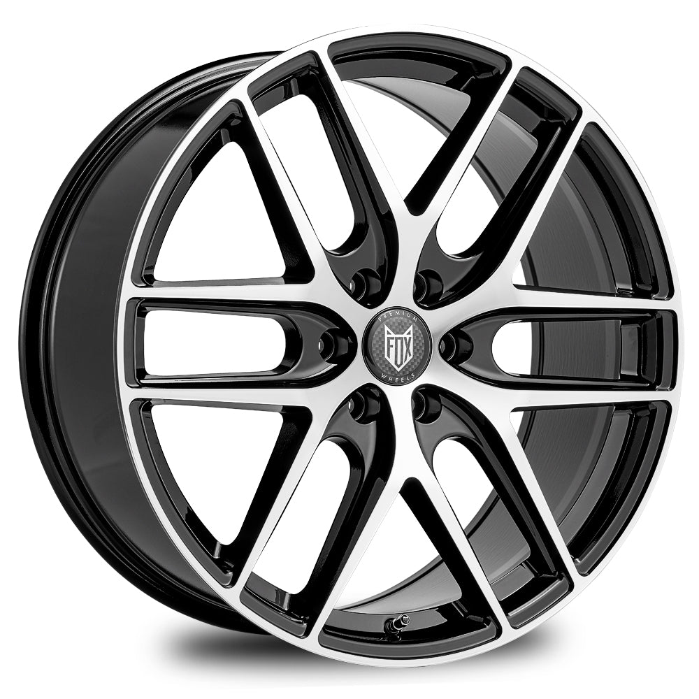 4 x FOX WX3 BLACK POLISH & 4 x 235/55R18 104T XL BRIDGESTONE TURANZA T005 MO
