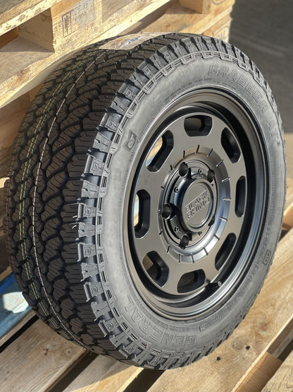 17" Ford Transit Custom Black Rhino Bandolier Alloy Wheels And All Terrain Tyres