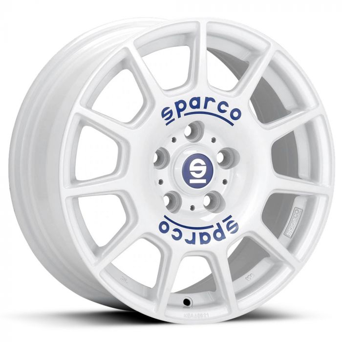 4 x Sparco SPARCO TERRA WHITE BLUE LETTERING & 4 x 205/45ZR16 87W XL MICHELIN PILOT SPORT 3