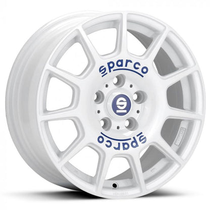 4 x Sparco SPARCO TERRA WHITE BLUE LETTERING & 4 x 205/45ZR16 87W XL MICHELIN PILOT SPORT 3