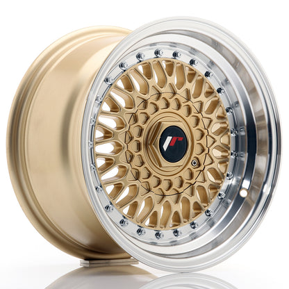4 x JR Racing JR9 Gold w/Machined Lip & 4 x 215/40R18 89Y XL FIRESTONE ROADHAWK 2