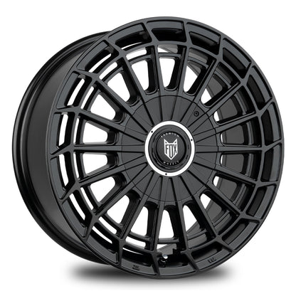 4 x FOX WX1 SATIN BLACK & 4 x 245/45RF18 100Y XL GOODYEAR FP EAGLE F1 ASYMMETRIC 3 ROF * MOE