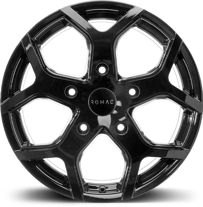 4 x ROMAC COBRA GLOSS BLACK & 4 x 225/60R16 102W XL GOODYEAR VECTOR 4SEASONS GEN2