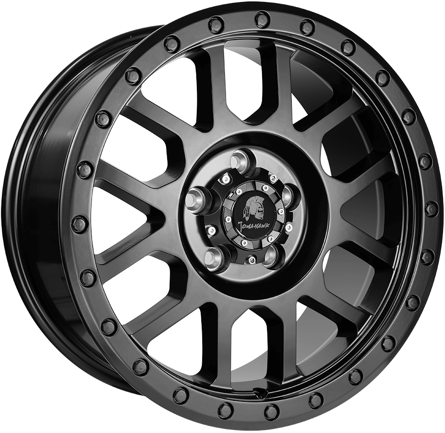 4 x Tomahawk Kato Satin Black & 4 x 235/55R17 103H XL CONTINENTAL CONTIECOCONTACT 5