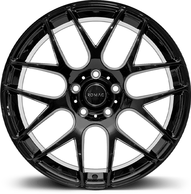 4 x ROMAC Radium Gloss Black & 4 x 225/45R18 95W XL PIRELLI DRAGON SPORT