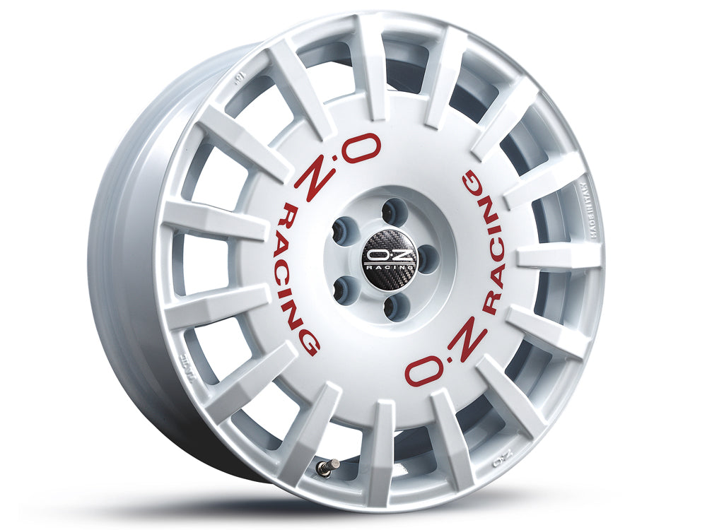 OZ Racing RALLY RACING RACE WHITE RED LETTERING