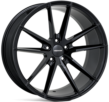 4 x Veemann V-FS25 Gloss Black & 4 x 225/40ZR18 (92Y) XL MICHELIN PILOT SPORT 5