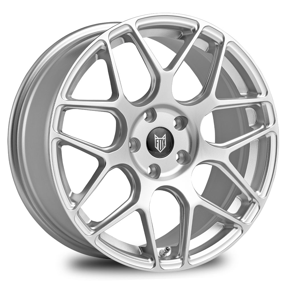 4 x FOX PF3 SATIN SILVER & 4 x 225/40ZR18 92Y XL ACCELERA IOTA EVT