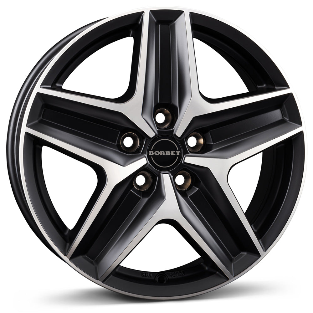 4 x Borbet CWZ black polished matt