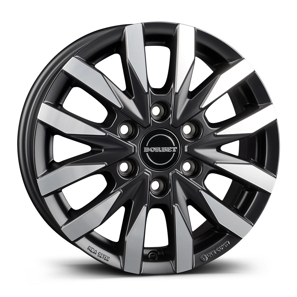 Wheel & Tyres Package( Borbet CW6 black polished matt + 235/65R16C FALKEN VAN01 121/119R )